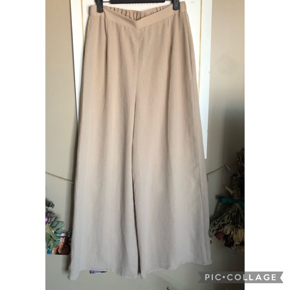 Dorthy Perkins Palazzo Pants Trousers wide leg camel tan medium US 6 - Picture 7 of 11